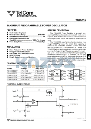 TC96C555CPA datasheet - 3A OUTPUT PROGRAMMABLE POWER OSCILLATOR