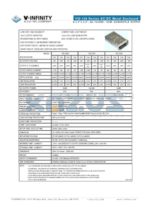 VQ-120D datasheet - AC/DC Metal Enclosed
