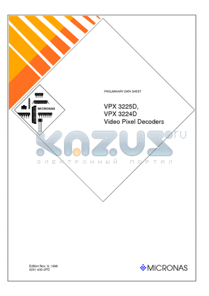 VPX3225D datasheet - Video Pixel Decoders