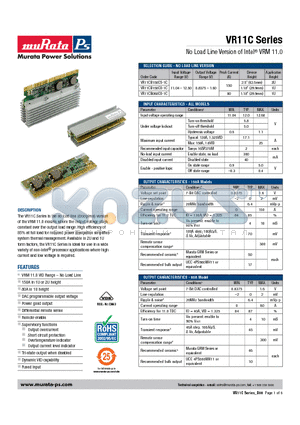 VR11CB080CU-1C datasheet - No Load Line Version of Intel^ VRM 11.0