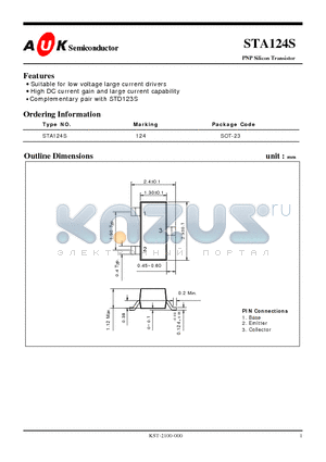 STA124S datasheet - PNP Silicon Transistor