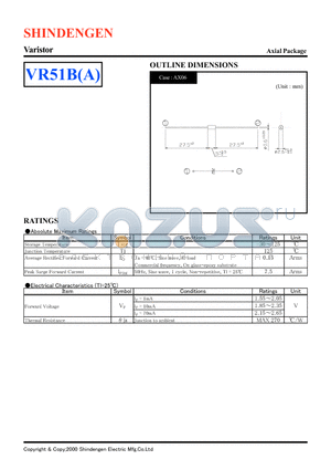 VR51B datasheet - Varistor