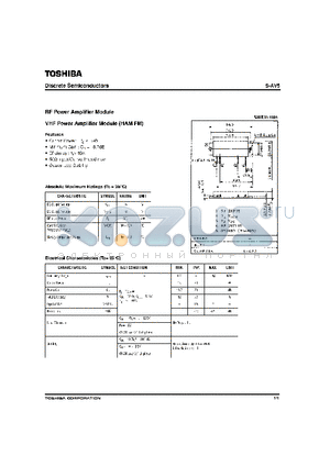 S-AV5 datasheet - RF POWER AMPLIFIER MODULE VHF POWER AMPLIFIER MODULE(HAM FM)