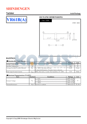VR61B datasheet - Varistor