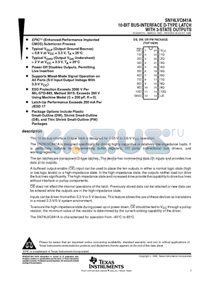 SN74LVC841APW datasheet - 10-BIT BUS-INTERFACE D-TYPE LATCH WITH 3-STATE OUTPUTS