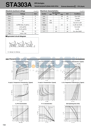 STA303A datasheet - NPN Darlington General purpose/3-phase motor drive