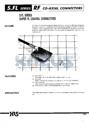 S.FL-LP-0.8DW datasheet - SUPER RFCO-AXIAL CONNECTORS