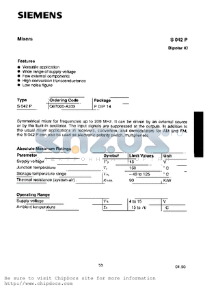 S042 datasheet - Mixers