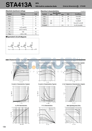 STA413 datasheet - NPN With built-in avalanche diode