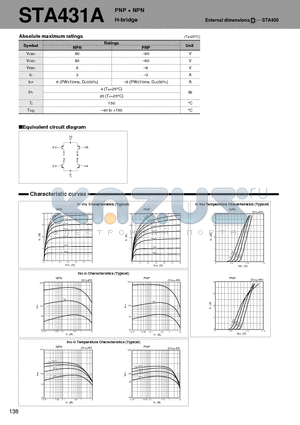 STA431 datasheet - PNP  NPN H-bridge