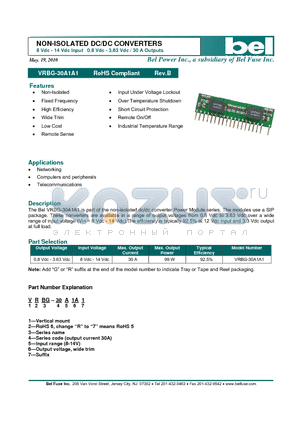 VRBG-30A1A1 datasheet - NON-ISOLATED DC/DC CONVERTERS