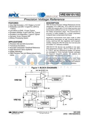 VRE100_10 datasheet - Precision Voltage Reference