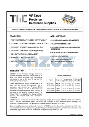 VRE104C datasheet - VRE104