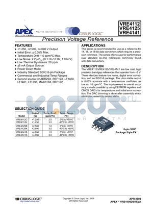 VRE4100 datasheet - Precision Voltage Reference