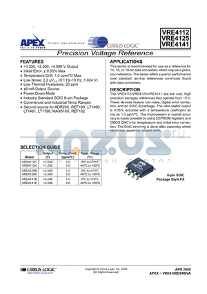 VRE4112K datasheet - Precision Voltage Reference