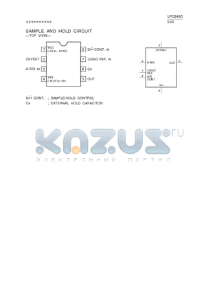 UPC649C datasheet - SAMPLE AND HOLD CIRCUIT