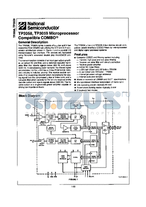 TP3058J datasheet - MICROPROCESSOR COMPATIBLE COMBO-R