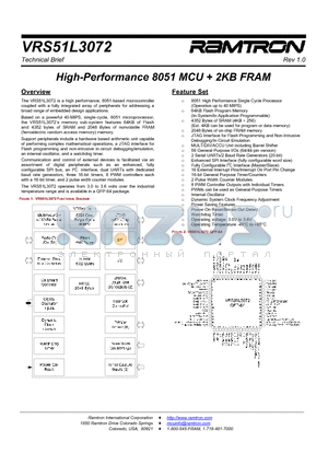 VRS51L3072 datasheet - High-Performance 8051 MCU  2KB FRAM