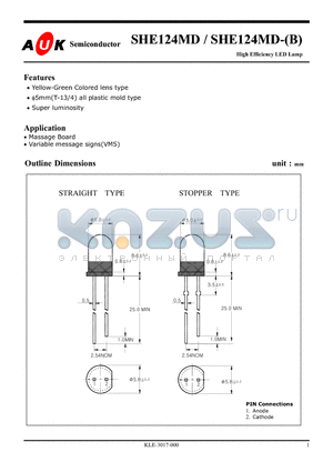 SHE124MD datasheet - High Efficiency LED Lamp