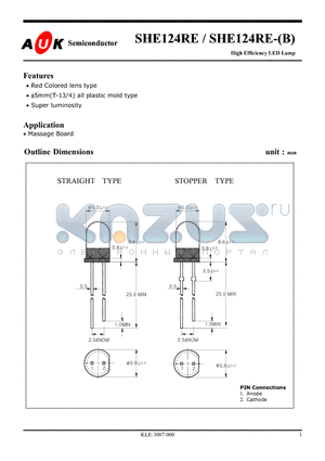 SHE124RE datasheet - High Efficiency LED Lamp