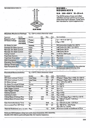 S1210BS datasheet - Silicon controlled rectifiers(12A)