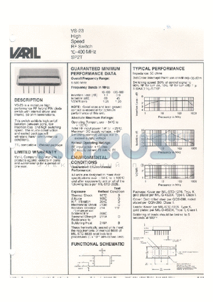 VS-23 datasheet - High Speed RF Switch