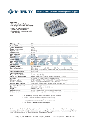 VS-25-24 datasheet - Metal Enclosed Switching Power Supply