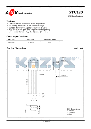 STC128 datasheet - NPN Silicon Transistor