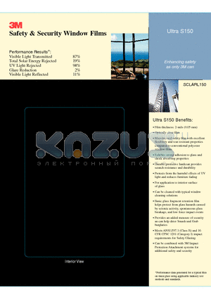 S150 datasheet - Safety & Security Window Films