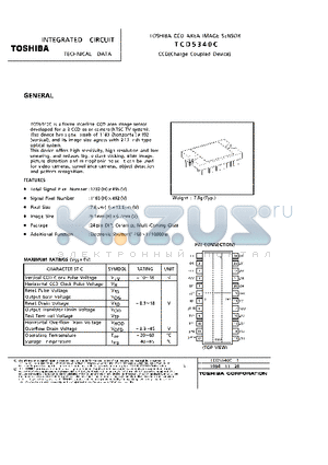 TCD5340C datasheet - CCD AREA IMAGE SENSOR