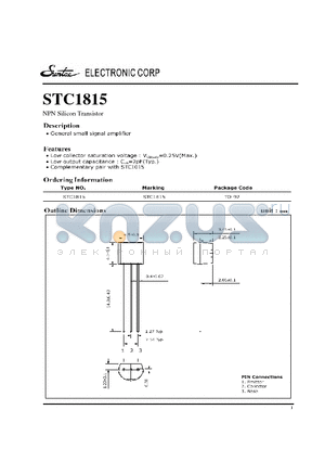 STC1815 datasheet - NPN Silicon Transistor