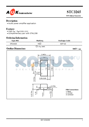 STC3265 datasheet - NPN Silicon Transistor