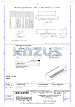 SHTS-6 datasheet - .050