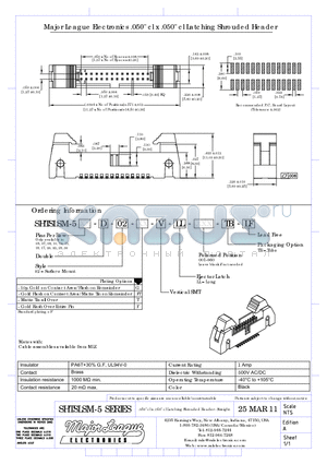 SHTSLSM-5 datasheet - .050