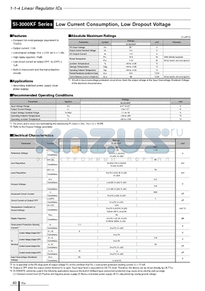 SI-3000KF_11 datasheet - Low Current Consumption, Low Dropout Voltage