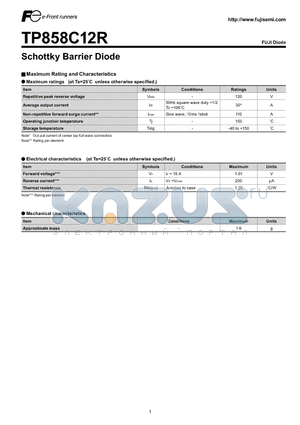 TP858C12R datasheet - Schottky Barrier Diode