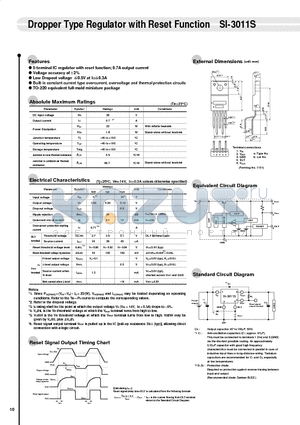 SI-3011S datasheet - Dropper Type Regulator with Reset Function