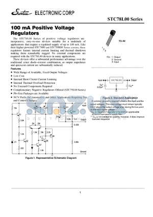 STC78L00 datasheet - 100 mA Positive oltage Regulators