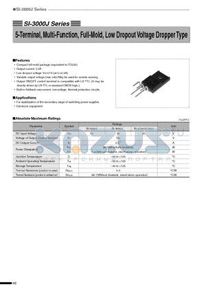 SI-3090J datasheet - 5-Terminal, Multi-Function, Full-Mold, Low Dropout Voltage Dropper Type