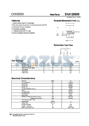 S1A120099 datasheet - Reed Relay