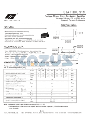 S1D datasheet - Surface Mount Glass Passivated Recifier