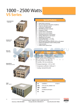 VS1-A2-H335-00 datasheet - 1000 - 2500 Watts