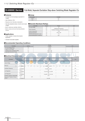 SI-8000E_10 datasheet - Full-Mold, Separate Excitation Step-down Switching Mode Regulator ICs