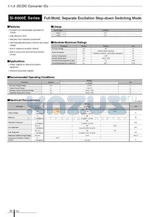 SI-8000E_11 datasheet - Full-Mold, Separate Excitation Step-down Switching Mode