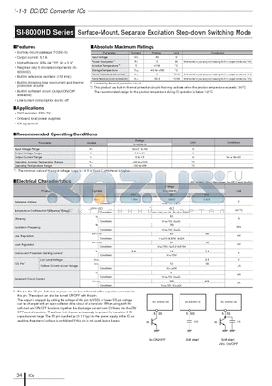 SI-8000HD datasheet - Surface-Mount, Separate Excitation Step-down Switching Mode