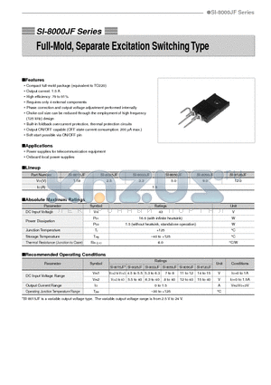 SI-8000JF datasheet - Full-Mold, Separate Excitation Switching Type