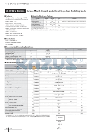 SI-8000Q datasheet - Surface Mount, Current Mode Cntrol Step-down Switching Mode