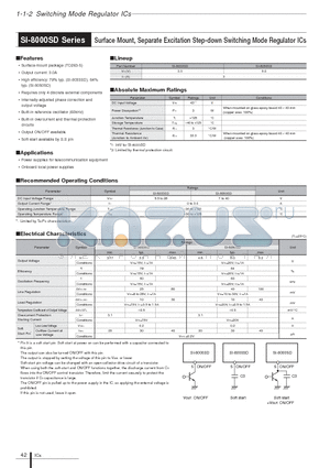 SI-8000SD_10 datasheet - Surface Mount, Separate Excitation Step-down Switching Mode Regulator ICs