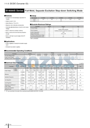 SI-8000S_11 datasheet - Full-Mold, Separate Excitation Step-down Switching Mode