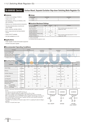 SI-8033SD datasheet - Surface Mount Separate Excitation Step-down Switching Mode Regulator ICs